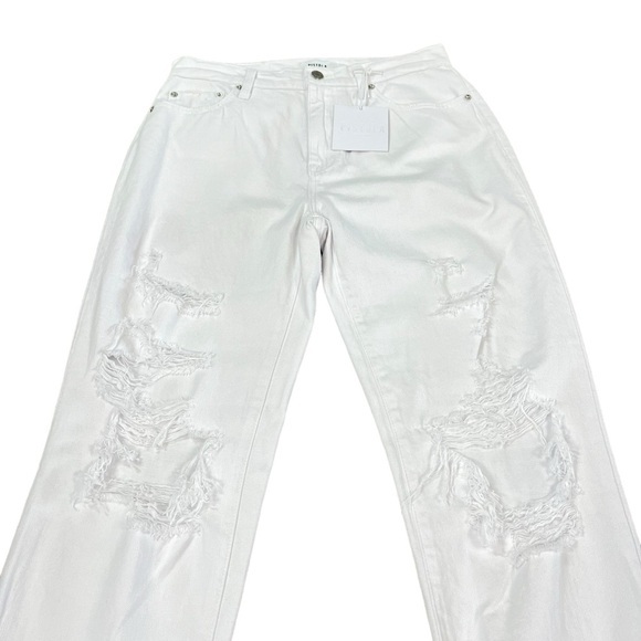Pistola Pistola Distressed Boyfriend Jean White Denim Womens Size 26 -‎ NWT - Picture 3 of 10